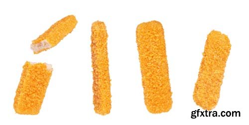 Crispy Fish Fingers Isolated - 9xJPGs