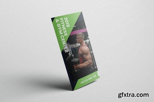 Gym and Fitness AI and PSD Trifold Brochure