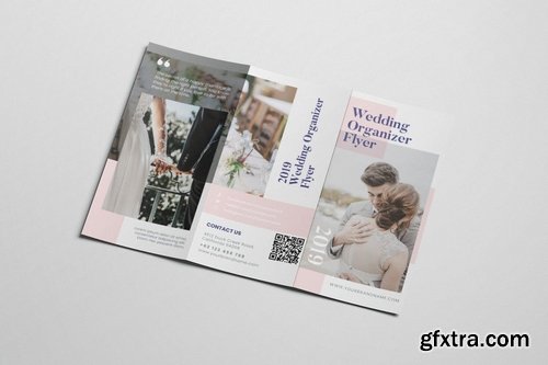 Wedding Organizer AI and PSD Trifold Brochure