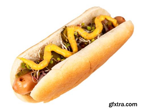 Delicious Hotdogs Isolated - 10xJPGs