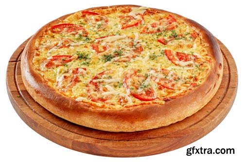 Different Round Pizzas Isolated - 15xJPGs