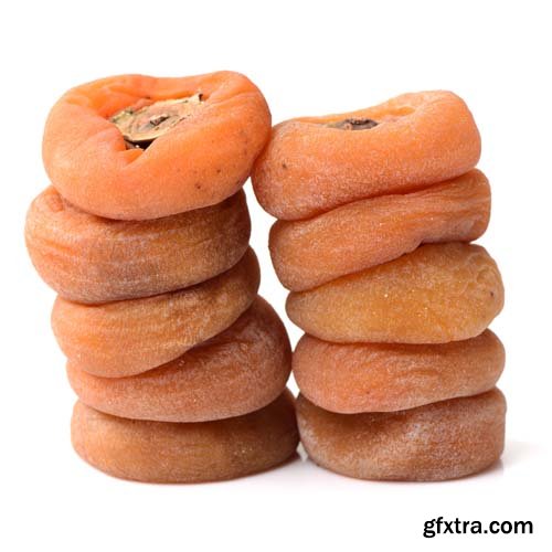 Dried Persimmon Isolated - 9xJPGs