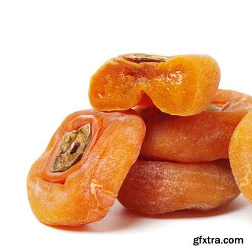 Dried Persimmon Isolated - 9xJPGs