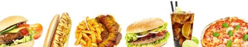 Fastfood Panorama Isolated - 7xJPGs