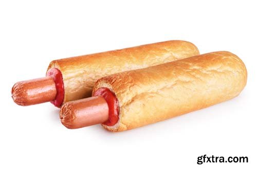 French Hot-Dog Isolated - 10xJPGs