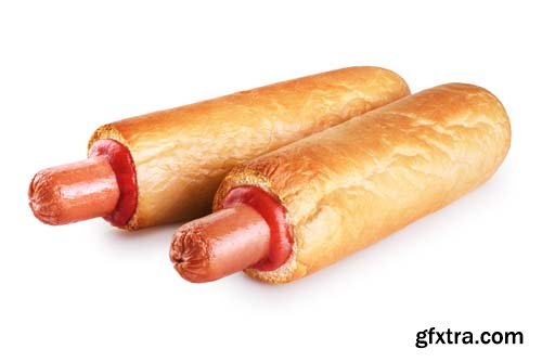 French Hot-Dog Isolated - 10xJPGs