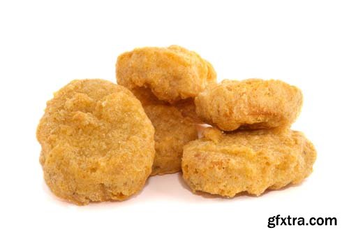 Fried Chicken Nuggets Isolated - 10xJPGs