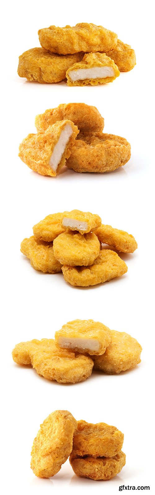 Fried Chicken Nuggets Isolated - 10xJPGs