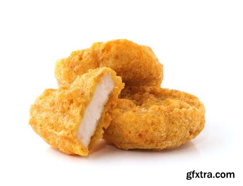 Fried Chicken Nuggets Isolated - 10xJPGs