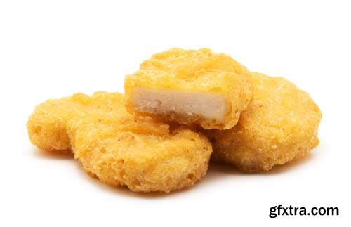 Fried Chicken Nuggets Isolated - 10xJPGs