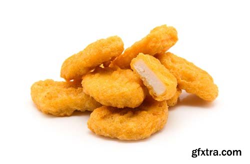 Fried Chicken Nuggets Isolated - 10xJPGs