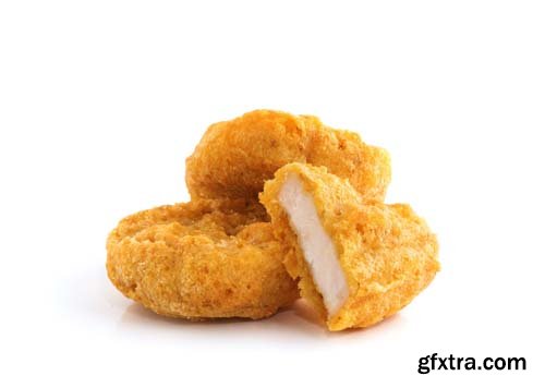 Fried Chicken Nuggets Isolated - 10xJPGs