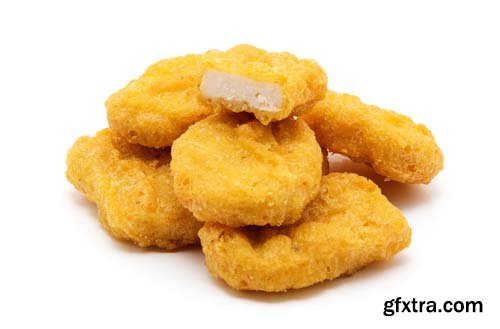 Fried Chicken Nuggets Isolated - 10xJPGs