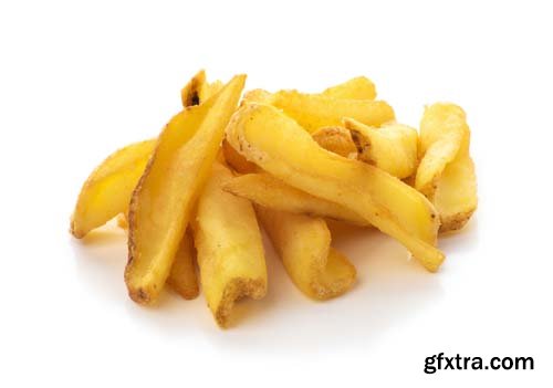 Fried Potato Wedges Isolated - 5xJPGs