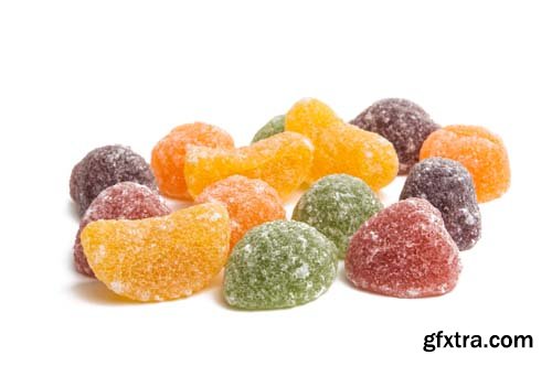 Fruit Jelly Candies Isolated - 10xJPGs