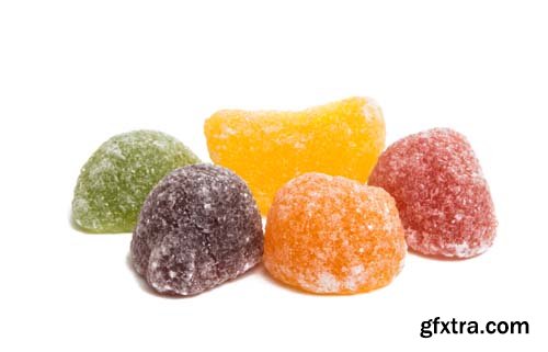 Fruit Jelly Candies Isolated - 10xJPGs