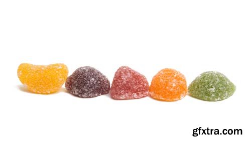 Fruit Jelly Candies Isolated - 10xJPGs