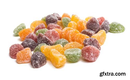 Fruit Jelly Candies Isolated - 10xJPGs