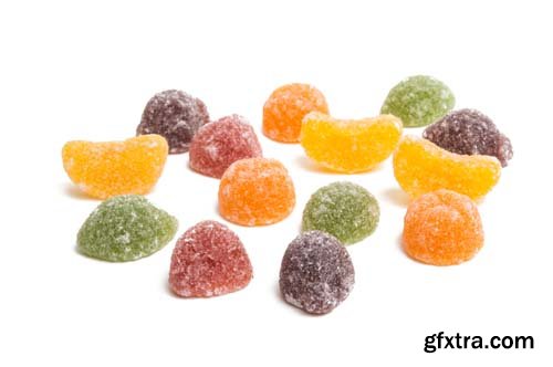 Fruit Jelly Candies Isolated - 10xJPGs