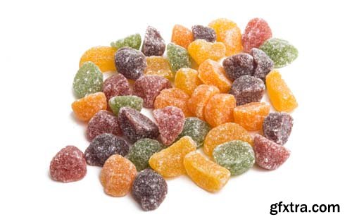 Fruit Jelly Candies Isolated - 10xJPGs