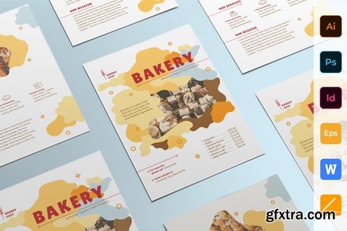 Bakery Poster Flyer Business Card Brochure Bifold Trifold