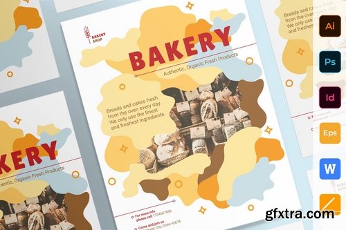 Bakery Poster Flyer Business Card Brochure Bifold Trifold