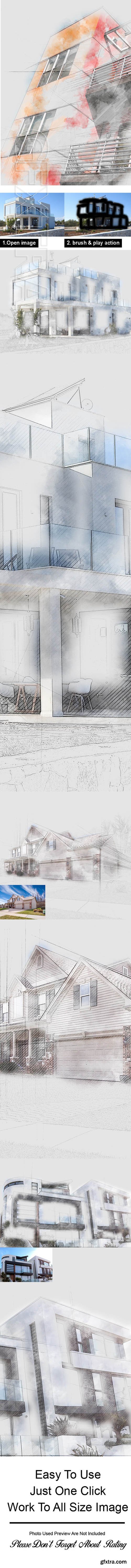 GraphicRiver - Unfinished Sketch Photoshop Action 23759888