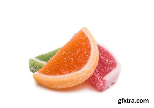 Jelly Fruit Slices Isolated - 15xJPGs