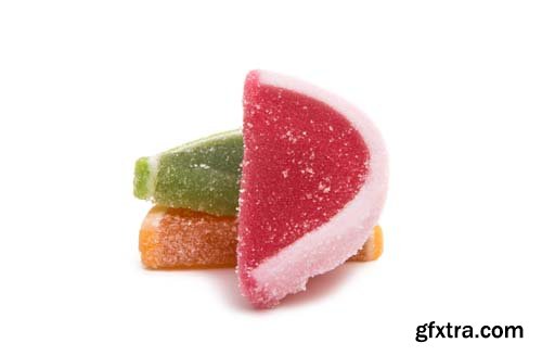 Jelly Fruit Slices Isolated - 15xJPGs