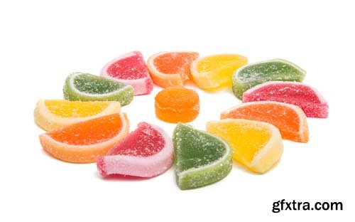 Jelly Fruit Slices Isolated - 15xJPGs