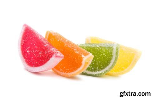 Jelly Fruit Slices Isolated - 15xJPGs