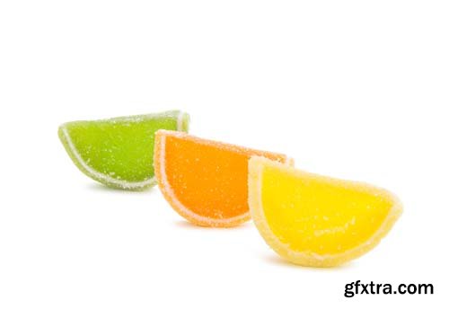 Jelly Fruit Slices Isolated - 15xJPGs