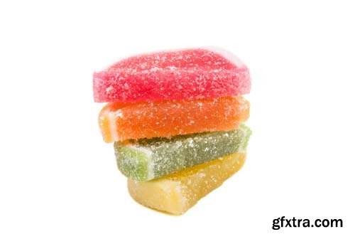 Jelly Fruit Slices Isolated - 15xJPGs