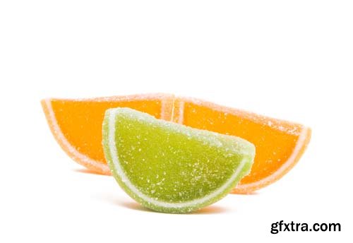 Jelly Fruit Slices Isolated - 15xJPGs