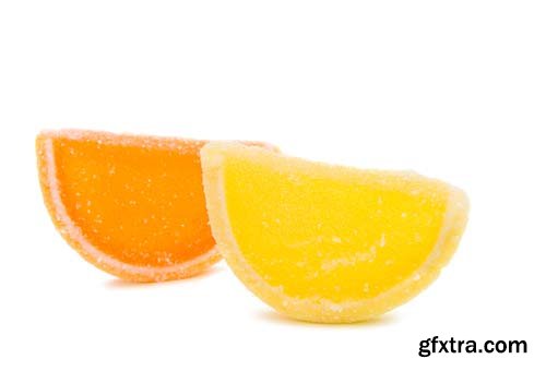 Jelly Fruit Slices Isolated - 15xJPGs