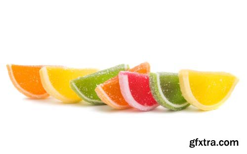 Jelly Fruit Slices Isolated - 15xJPGs