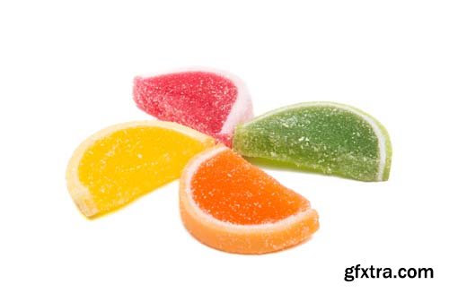 Jelly Fruit Slices Isolated - 15xJPGs