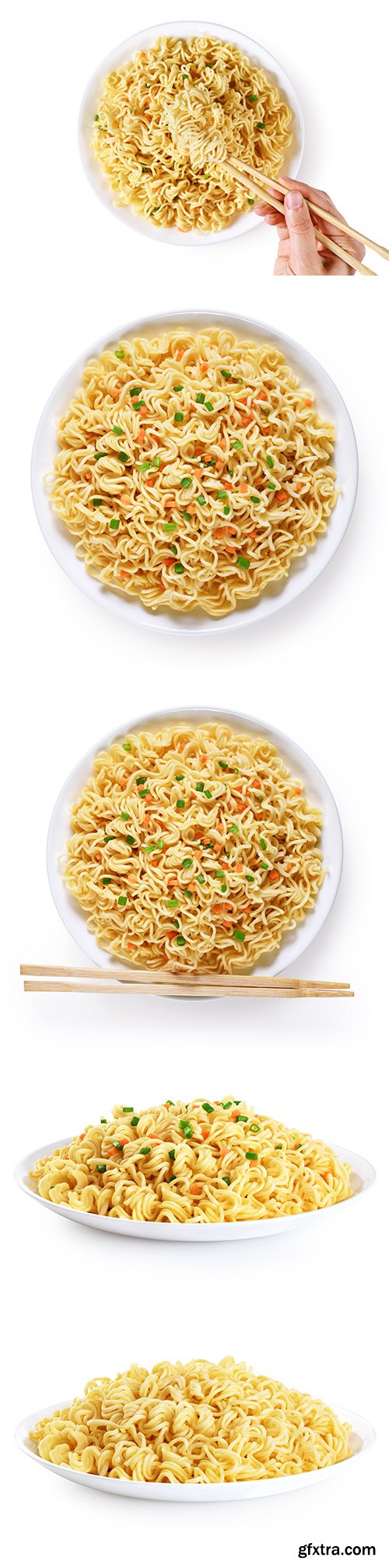 Plate Of Noodles Isolated - 5xJPGs