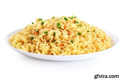 Plate Of Noodles Isolated - 5xJPGs