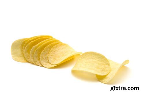 Potato Chips Isolated - 10xJPGs