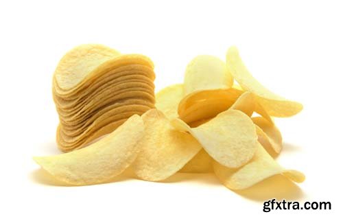 Potato Chips Isolated - 10xJPGs