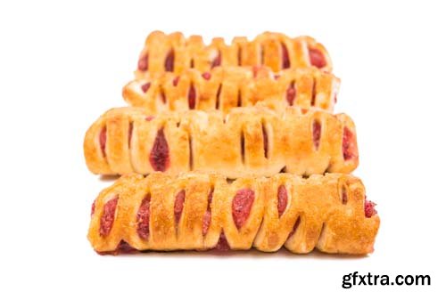 Puff Pastry With Jam Isolated - 13xJPGs