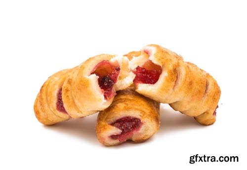 Puff Pastry With Jam Isolated - 13xJPGs