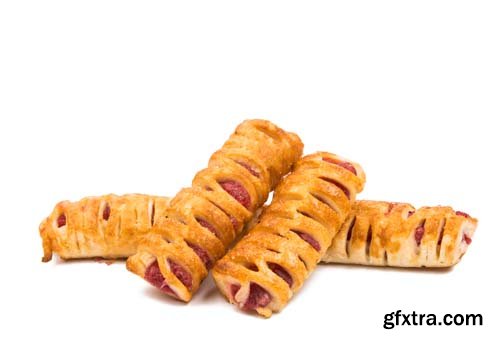 Puff Pastry With Jam Isolated - 13xJPGs