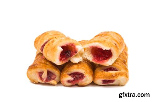 Puff Pastry With Jam Isolated - 13xJPGs