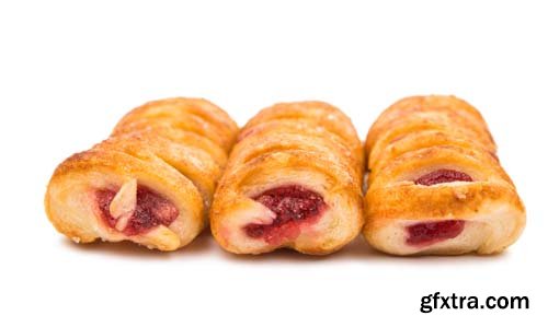 Puff Pastry With Jam Isolated - 13xJPGs