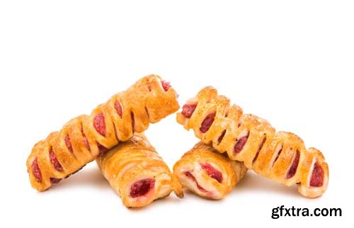 Puff Pastry With Jam Isolated - 13xJPGs