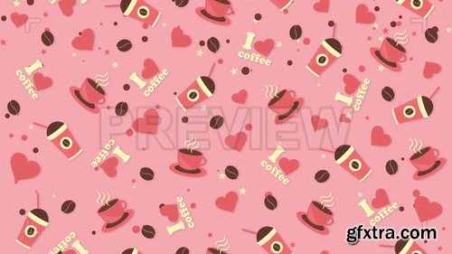 Coffee Background Pink Pattern 236052