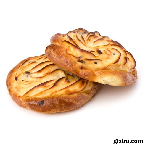 Sweet Cream Bun Isolated - 7xJPGs