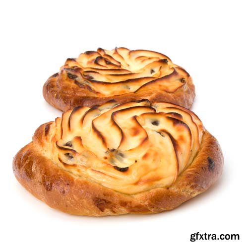 Sweet Cream Bun Isolated - 7xJPGs